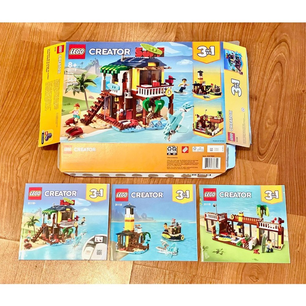LEGO 31118 Creator 3in1 Surfer Beach House Box and Instruction Books (ONLY)